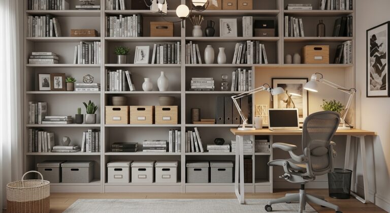 Small Home Office Bookshelves for Organized and Stylish Workspaces